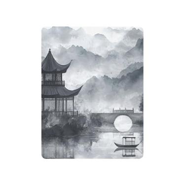 Imagem de Burbuja Lençol de berço para meninas e meninos, lençol de berço macio e respirável com pintura a tinta chinesa para colchões de berço padrão e infantil, 68,5 x 99 cm