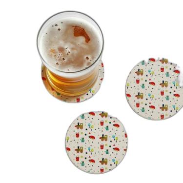 Imagem de Porta Copos Com Ilustração Personalizada Carros De Brinquedos Infantis - Tamanho 9x9 cm