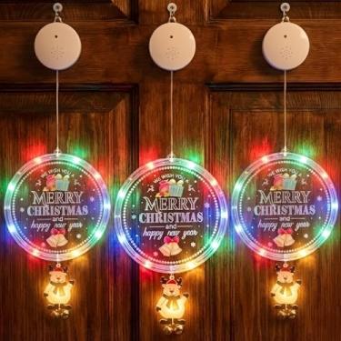 Imagem de Kit Luminária Natalina Musical Decorativa Iluminação com Pisca Pisca Decoração Temática de Natal (3)