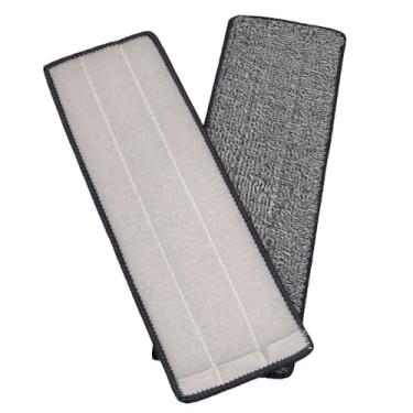 Imagem de Refil Rodo Mop Flat Esfregão Microfibra, Poliéster, 35cm x 12cm, 2 Unidades