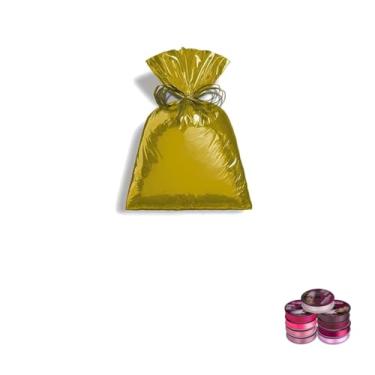 Imagem de Kit Saco Metalizado 89x120cm com 10 Unidades e Fita Cetim 22mm 50mts