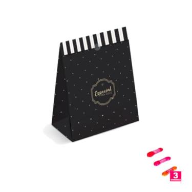 Imagem de Kit Saco Papel Para Presente M 27cm x 19cm + Fita Cetim 22mm x 10mts