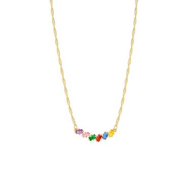 Imagem de Jinxiuge Colares femininos - Colar de girassol giratório delicado banhado a ouro 14K para mulheres, presente personalizado, joia moderna para adolescentes, 17.7 inch, Latão, Sem Pedra Preciosa