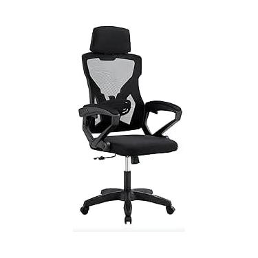 Imagem de Cadeira de Escritório Executiva Gamer, Preta, Mesh, Suporte Lombar, 120 kg, Rodízios Silenciosos