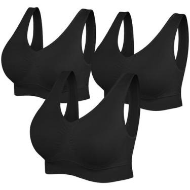 Imagem de Sutiã esportivo SIMIYA Yoga Comfort, sem costura, elástico, feminino, 