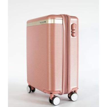 Imagem de Mala de Bordo Rígida ABS com Rodas 360 Graus, Cadeado TSA Integrado, Alça Retrátil em Alumínio, 10Kg, 55x35x23cm (Rose)