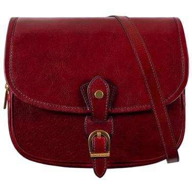 Imagem de Time Resistance Bolsa transversal de couro para mulheres - Bolsa de mão - Bolsa de ombro - Bolsa carteiro - Bolsa bolsa, Vermelho