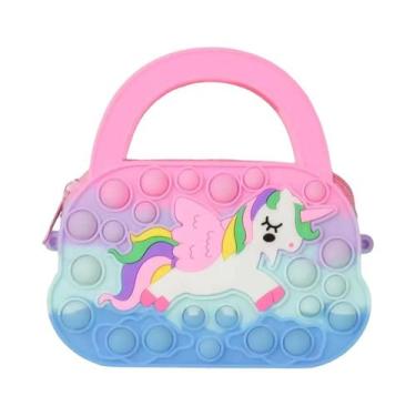Imagem de Bolsa De Ombro Fidget Unicórnio Arco-Íris Kawaii, Porta-Moedas, Brinqu