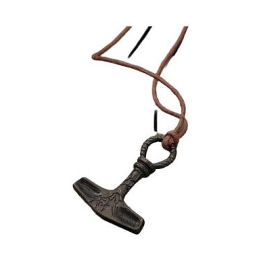 Imagem de Colar Com Pingente De Martelo Viking Retrô Masculino, Joia Estilo Esca