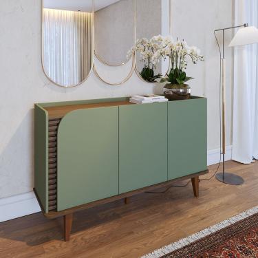 Imagem de Aparador Buffet Jurere 136cm 3 Portas de Giro - SSX Multicoisas