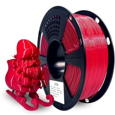 Imagem de Filamento PETG de 1,75 mm, consumíveis de impressão de dureza mais forte, tolerância de diâmetro +/- 0,03 mm, carretel de 1 kg (1 kg) adequado para a maioria das impressoras 3D FDM, vermelho