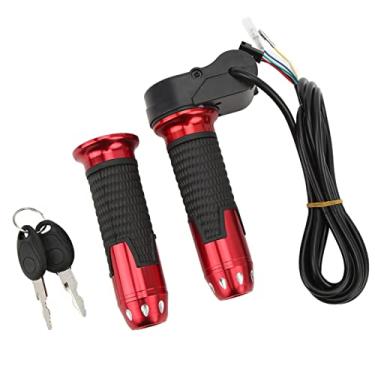 Imagem de RiToEasysports Punho do Acelerador de Bicicleta, 1 par de Guiador de Acelerador de 12V-99V Com Instruções de Instalação para Scooter de Bicicleta Elétrica (Vermelha)