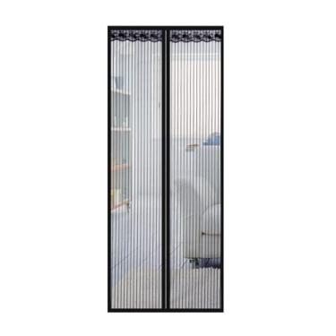 Imagem de Porta de Tela Magnética com Cortina Malha Mosquiteiro para Entrada e Fita Fixação Moldura Completa