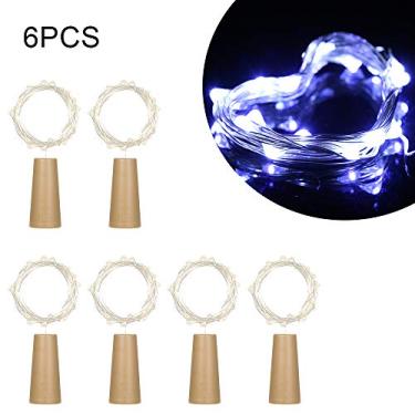 Imagem de 6 Pacote 4 5V 1 2W 2Metros 20 LED Fio de Cobre Luzes Fada String IP65 Água Torçável Flexível Dobrável Parafuso Garrafa Lâmpada Ambiente para Natal Fer