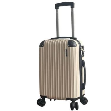 Imagem de Mala de Bordo ABS 10kg 17” a 21” Polegadas Mala de Viagem com Rodinhas 360° Cadeado Código (Branco-17”(8KG) Modelo-JJJ)