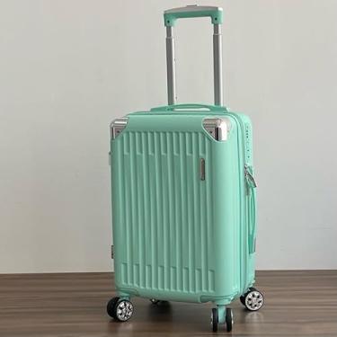 Imagem de Mala de Bordo ABS 10kg 17” a 21” Polegadas Mala de Viagem com Rodinhas 360° Cadeado Código (Verde-18”(9KG) Modelo-DDd333)