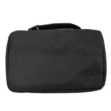 Imagem de AUNMAS Bolsa de Higiene Suspensa, Organizador de Cosméticos para Viagem Em Tecido Oxford Com Estrutura Dobrável Em 3 Partes e Gancho Embutido, para Produtos de Higiene Pessoal de (Preta)