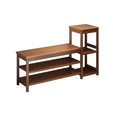 Imagem de Armários para sapatos com prateleiras para sapatos Banco para troca de sapatos para entrada, banco para doméstico, varanda, sapateira