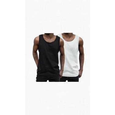 Imagem de Kit 2 Regatas Básicas Cores Preta e Branca 100% Algodão - Própia, Bran