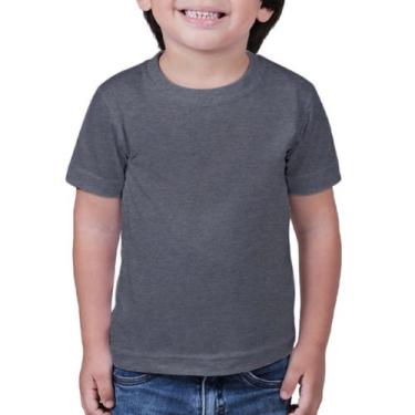 Imagem de Camiseta Infantil Unissex Lisa Manga Curta Tecido 100% Algodão Premium
