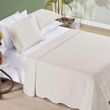 Imagem de Cobre Leito Ally Original Padrão Dupla Face Barato - Palha