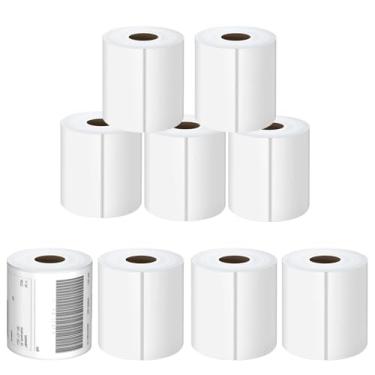 Imagem de Muotich Etiquetas térmicas 4 x 6 rolos - 10.000 etiquetas, 40 rolos de etiquetas industriais etiqueta de envio térmico perfurado direto para impressora térmica Rollo, Zebra, MUNBYN e Polono (não para