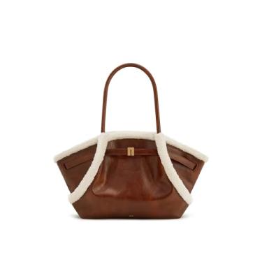 Imagem de JW PEI Bolsa feminina Hana média, Acabamento sintético marrom, Medium