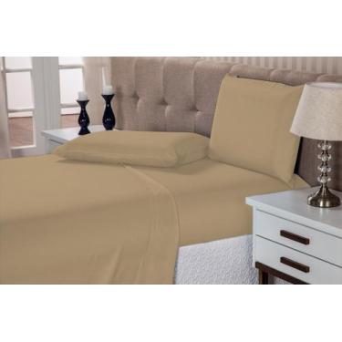 Imagem de Jogo lençol 4 peças cama casal box 1,38x1,88x0,30cm altura hotel pousa