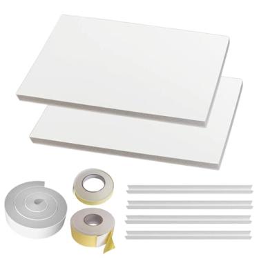 Imagem de Placa De Isolamento Em EVA | 2 Painéis De Espuma Para Isolamento De Ar Condicionado De Janela,Acessórios Isolantes De Calor E Corrente De Ar Para Quarto, Sala De Estar E Sala De Jantar