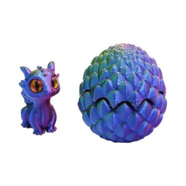 Imagem de Conjunto De Brinquedos De Ovo De Dragão Impresso Em 3D Mini, Modelo De