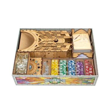 Imagem de Organizer for Sagrada and Sagrada Expansions 5-6 Player, Passion with Dice Tower, Board Game Insert, Token Tray, Card Holder