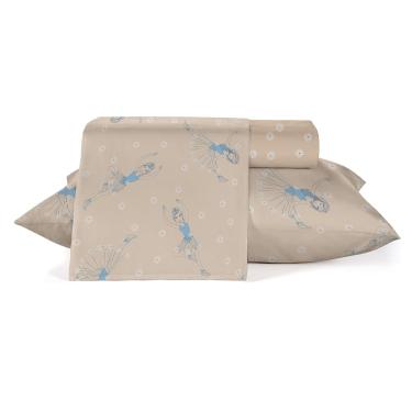 Imagem de Jogo Cama Solteiro 3 Pcs Algodão Kids Bailarina Teka