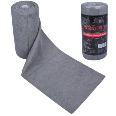 Imagem de MAYOUTH Pacote com 50 panos de limpeza de microfibra, toalhas de papel reutilizáveis para lavagem de carro, panos de cozinha ultra absorventes panos de limpeza de janela para casa sem fiapos (cinza