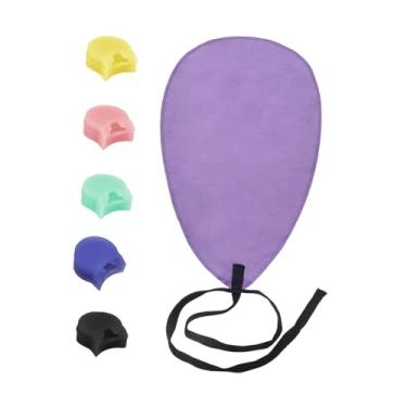 Imagem de menolana Conjunto de 5 protetores de apoio de polegar para clarinete, em borracha, com pano de limpeza, compatíveis com a maioria dos clarinetes para prática.