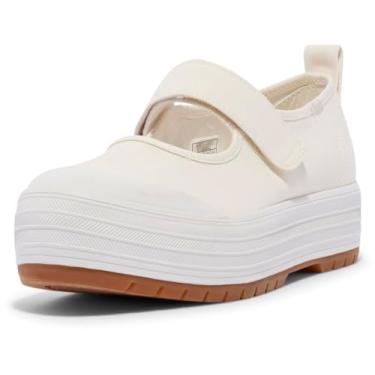 Imagem de Keds Sapatilhas Mary Jane Femininas, Tela branca, 37