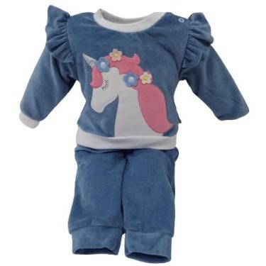 Imagem de Conjunto Bebê Feminino Plush Bordado Inverno Chuquinha 2913 - Chuquinh