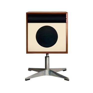 Imagem de Mesa lateral de sofá giratória moderna mesa de canto para sala de estar com gaveta rack de armazenamento de madeira mesa de cabeceira simples