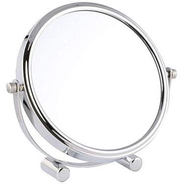 Imagem de U5GAAALPPQ9 Espelho de mesa dupla face, ampliação simples 3X, mesa de maquiagem redonda (tamanho: 15 cm)