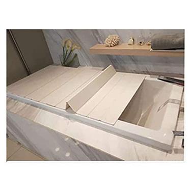 Imagem de Capa de banheira capa de banheira antipoeira placa de isolamento de banheira PVC dobrável bandeja de banho (tamanho : 126800,6 cm) (148 * 80 * 0,6 cm)