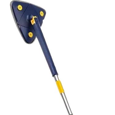 Imagem de Mop Giratório Triangular 360° com Haste Telescópica | Esfregão de Microfibra com Autolimpeza