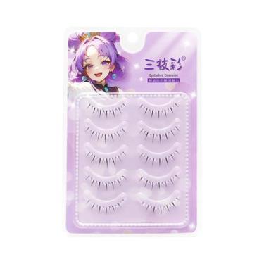 Imagem de Cílios Postiços Antigos De 4-8mm, 5 Pares, Extensões De Cílios Naturai