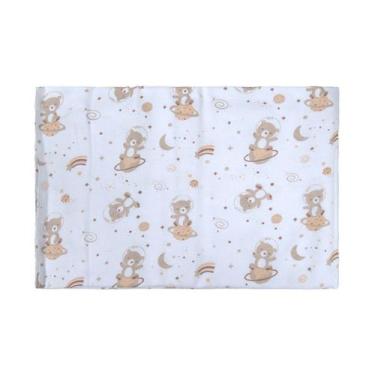 Imagem de Cueiro para Bebê 3 Unidades 1,00 m x 80 cm Flanelado Bublim, Urso espa