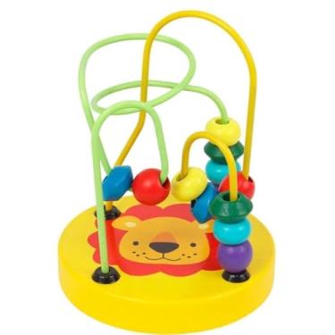 Imagem de Brinquedo Educativo Labirinto Aramado Animais – Madeira e Metal, Didático Sensorial para Desenvolvimento Motor e Cognitivo Infantil