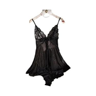 Imagem de Camisola De Verão Verde Escuro Com Alças, Conjunto De Pijamas Sexy Com