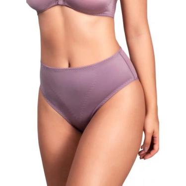 Imagem de Calcinha Cintura Alta Cavada Tactel - Duloren - Du Loren, Lilás, EG