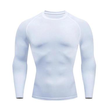 Imagem de Camisa De Compressão Masculina De Manga Longa Para Fitness, Corrida, A