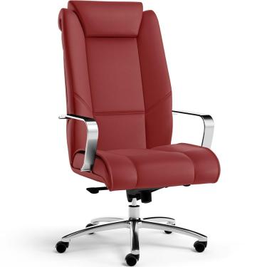 Imagem de Cadeira de Escritório Presidente Executiva New Onix F02 Tecido Sintético Vermelho - Lyam Decor