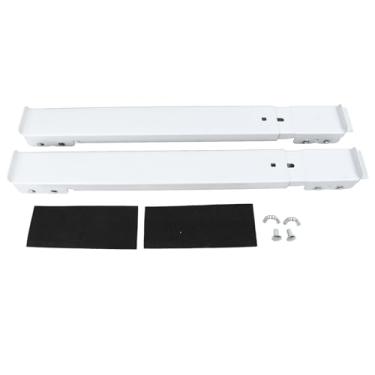 Imagem de Máquina de lavar rolo móvel extensível ajustável base resistente rodas carrinho para geladeiras e máquinas de lavar ferro branco 45 70cm 300kg rolamento de carga 2 unidades