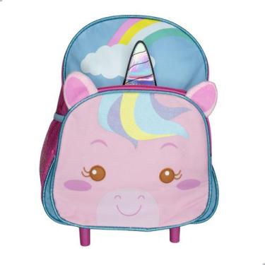 Imagem de Mochila De Rodinha Ravi Clio Meninas Cp26266b Pets Unicórnio Rosa, Rs,