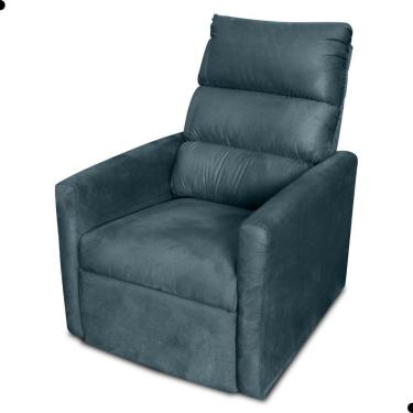 Imagem de Poltrona Reclinável Do Papai Taty Suede Petróleo